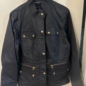 Navy Blue Tommy Hilfiger Jacket with Gold Accents